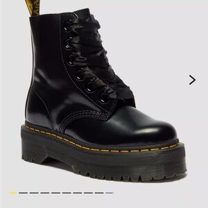 Dr. Martens Black Platform Combat Boots